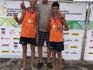 Siguldiešiem divi čempiona tituli Jaunatnes pludmales volejbola čempionātā