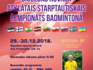 Gada nogalē notiks atklātais starptautiskais čempionāts badmintonā