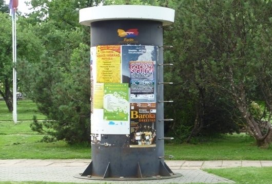 Dizaina skiču konkurss reklāmas stabiem