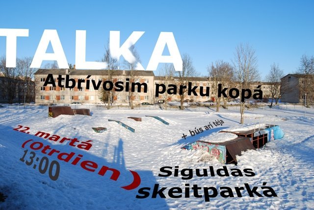 Brīvprātīgie jaunieši uzkops skeitparku