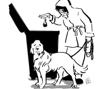 Akcijas laikā dalīs maisiņus dzīvnieku ekskrementu savākšanai