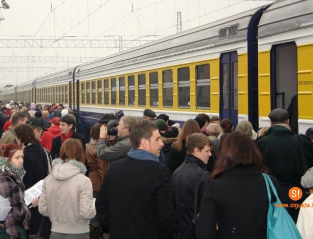 Tautas ekskursijas vilciens uz Siguldu