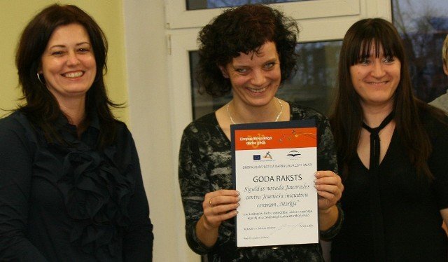 Jauniešu iniciatīvu centrs „Mērķis” saņēma Goda rakstu