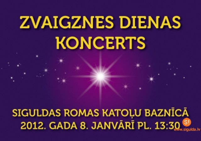 Zvaigznes dienas koncerts Siguldas Romas katoļu baznīcā