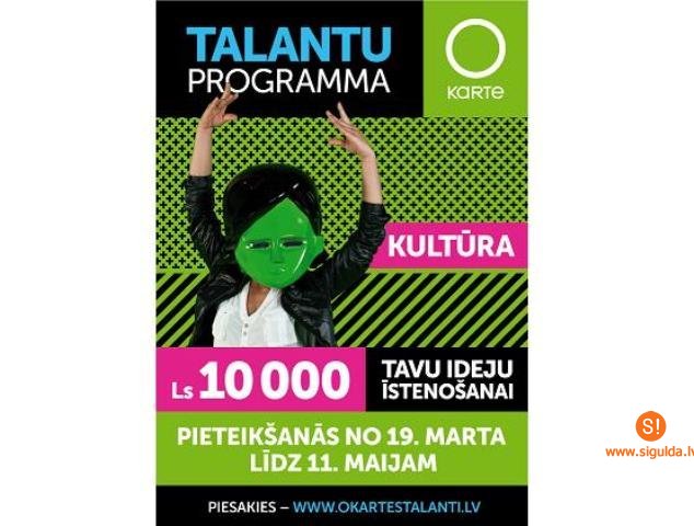 Atbalsta stipendija radošiem un talantīgiem jauniešiem