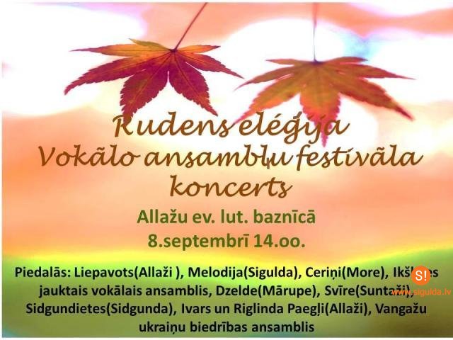 Allažos notiks vokālo ansambļu festivāla koncerts