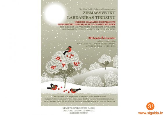 Siguldas Valdorfa bērnudārzā notiks Ziemassvētku tirdziņš