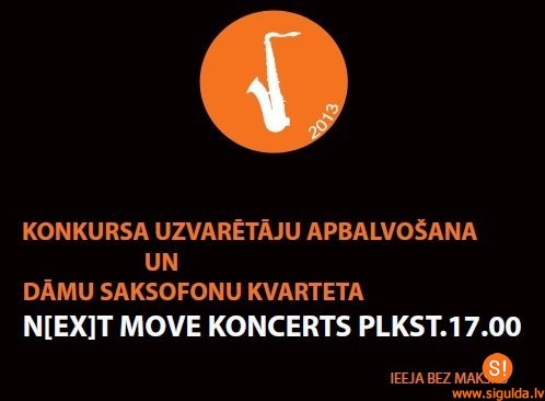 Aicina uz saksofonu ansambļu konkursu un Next move koncertu