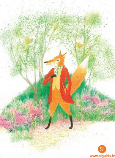 Apskatāma ilustrāciju izstāde grāmatai “Uz meža dzīrēm”