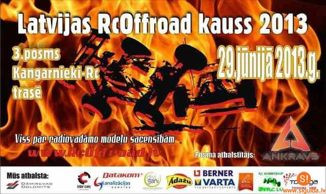 Latvijas RcOffroad kausa 3.posms notiks Siguldas novadā