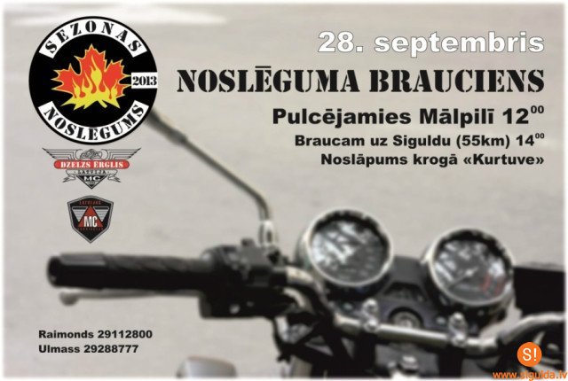 Latvijas motoklubi sezonu noslēgs Siguldā