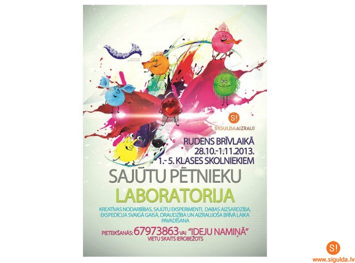 Juši aicina rudens brīvlaiku pavadīt „Sajūtu pētnieku laboratorijā”!