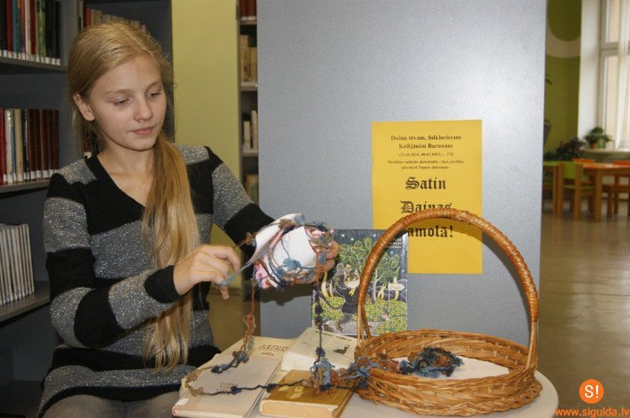 Siguldas novada bibliotēkā atzīmē Krišjāņa Barona dzimšanas dienu