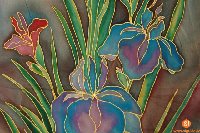 Zīda gleznu izstāde Jūdažu Sabiedriskajā centrā