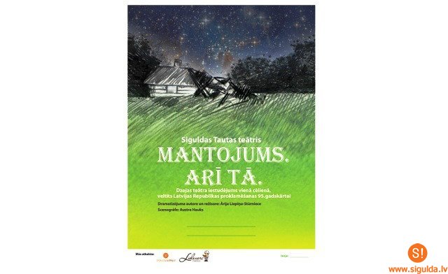 Siguldas Tautas teātris aicina uz dzejas teātra uzvedumu