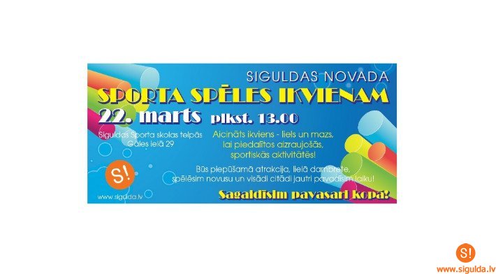 Piedalies ģimeniski sportisko aktivitāšu dienā