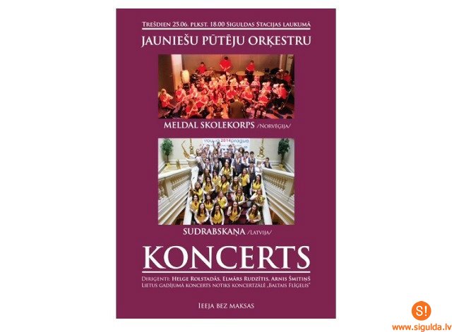 Siguldas dzelzceļa stacijas laukumā muzicēs Norvēģijas un Siguldas orķestri