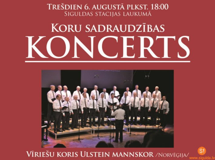 Siguldā uzstāsies vīru koris no Norvēģijas