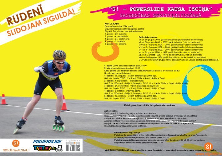 Šoruden aicina piedalīties skrituļošanas seriālā