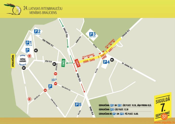 Satiksmes ierobežojumi Vienības velobrauciena laikā