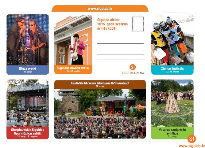 Tapis unikāls reklāmas materiāls par pasākumiem Siguldas novadā