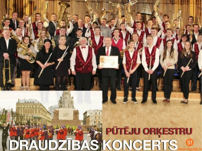 Pūtēju orķestru draudzības koncerts “Baltajā flīģelī”