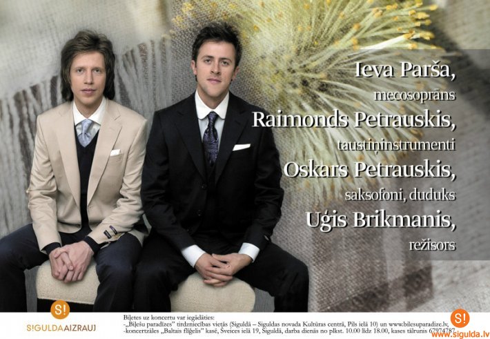 Mātes dienai veltītajā koncertā uzstāsies Ieva Parša un brāļi Petrauski