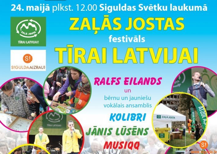 Siguldā notiks vides un mūzikas festivāls „Tīrai Latvijai!”