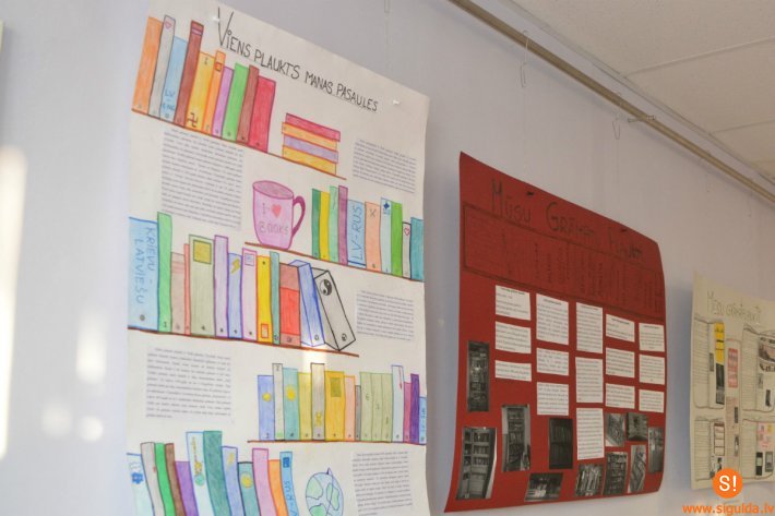 7.–9.klašu skolēnu radošo darbu izstāde “Mans grāmatplaukts”