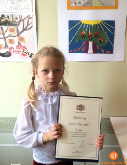 Siguldietes zīmējums konkursā “Barikādēm 25” saņem godalgotu vietu