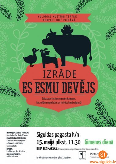 Aicina uz kustību teātra „Purple Line” izrādi bērniem „Es esmu Devējs”