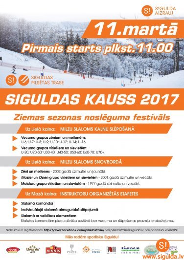 Norisinājies „Siguldas kauss” kalnu slēpošanā un snovbordā