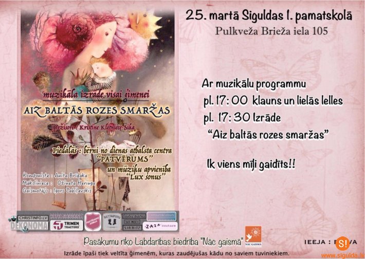 Notiks muzikāla izrāde visai ģimenei