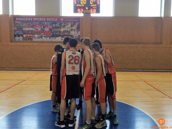 Siguldas Sporta skolas U16 puišu basketbola komanda uzvar Juglu