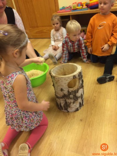 Bērnudārza „Saulīte” bērni gatavo mājas pūcēm