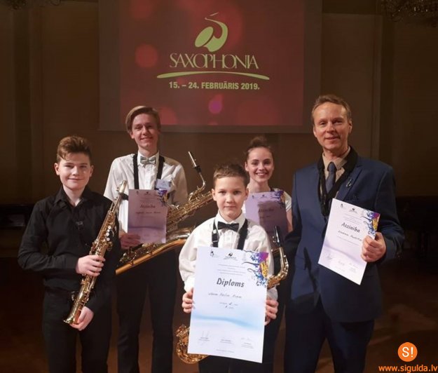 Mākslu skolas „Baltais flīģelis” audzēkņi – laureāti „Saxophonia” konkursā
