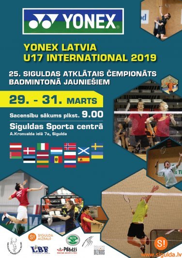 Siguldā notiks starptautiskas badmintona sacensības