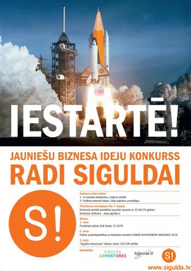Turpinās pieteikšanās jauniešu biznesa ideju konkursam „Radi Siguldai”