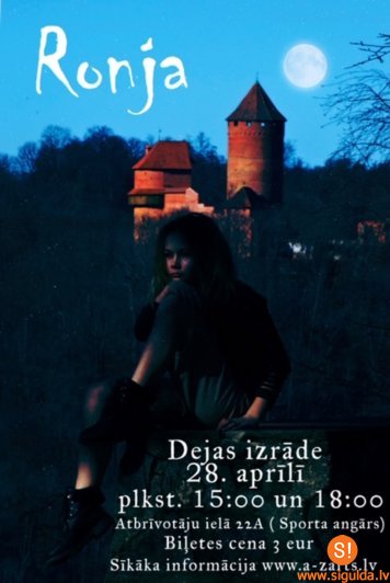 Deju grupa „A‑Zarts” aicina uz izrādi „Ronja”