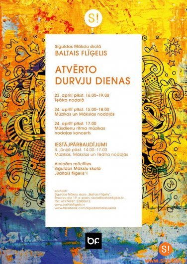 Mākslu skola „Baltais flīģelis” uzņem jaunus audzēkņus