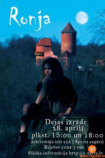 Deju grupa „A‑Zarts” aicina uz izrādi „Ronja”