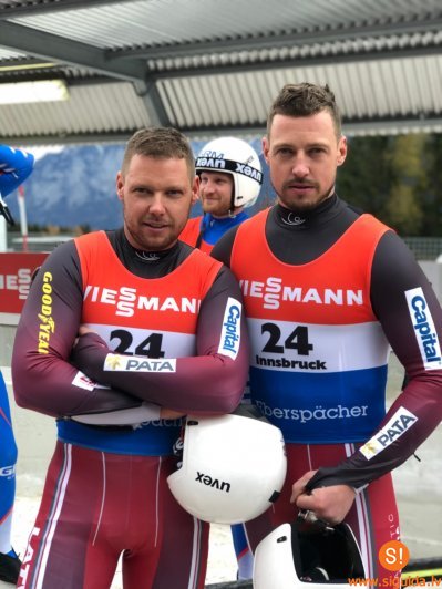 Latvijas kamaniņu braucējiem 5. vieta sezonas pirmajā stafetē​