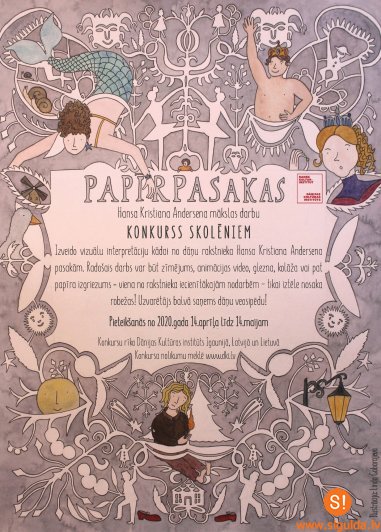 Skolēnus aicina piedalīties mākslas darbu konkursā “Papīrpasakas”