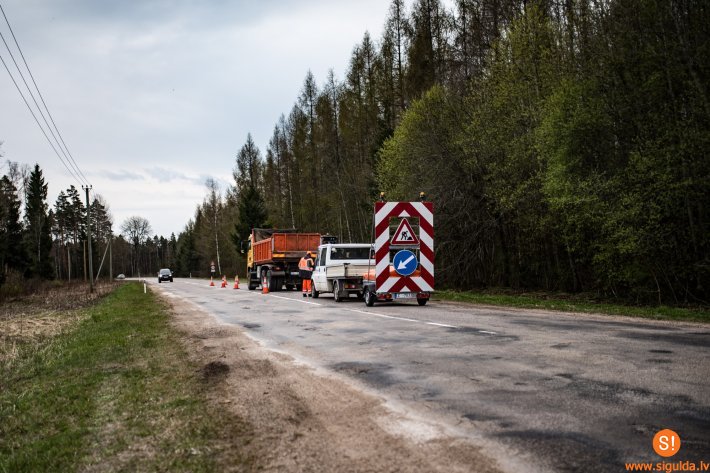 ​Posmā no Siguldas līdz Jūdažiem sākušies ceļa būvdarbi
