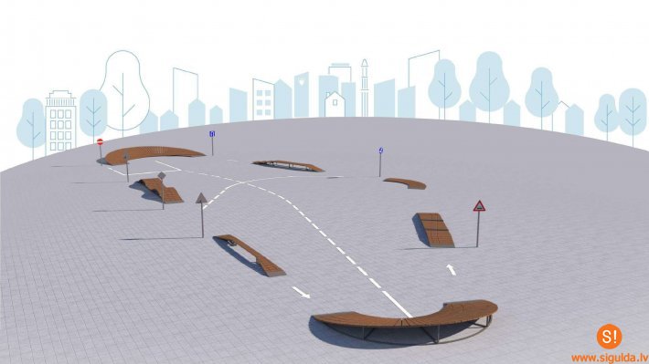 Raiņa parkā tiks uzstādīta droša mācību vide velobraucējiem – velotrase “Velozinis”