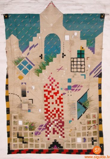 “Siguldas devonā” aplūkojami Viestura Bērziņa tekstila mākslas darbi