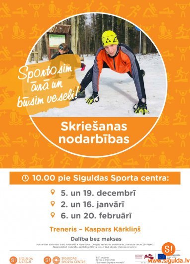 No decembra līdz februārim notiks bezmaksas skriešanas nodarbības