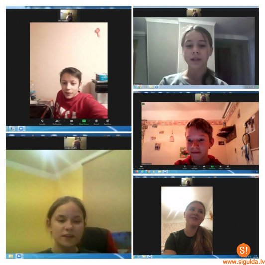 Bērnu vokālā grupa “Zibsnis” turpina darbu “Zoom” platformā