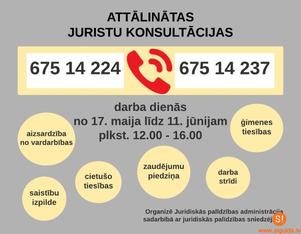 Maijā un jūnijā pieejamas attālinātas bezmaksas juridiskās konsultācijas