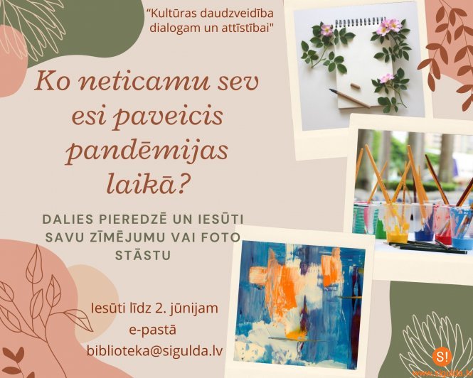 Siguldas novada bibliotēka aicina iesūtīt savu foto vai zīmējumu stāstu